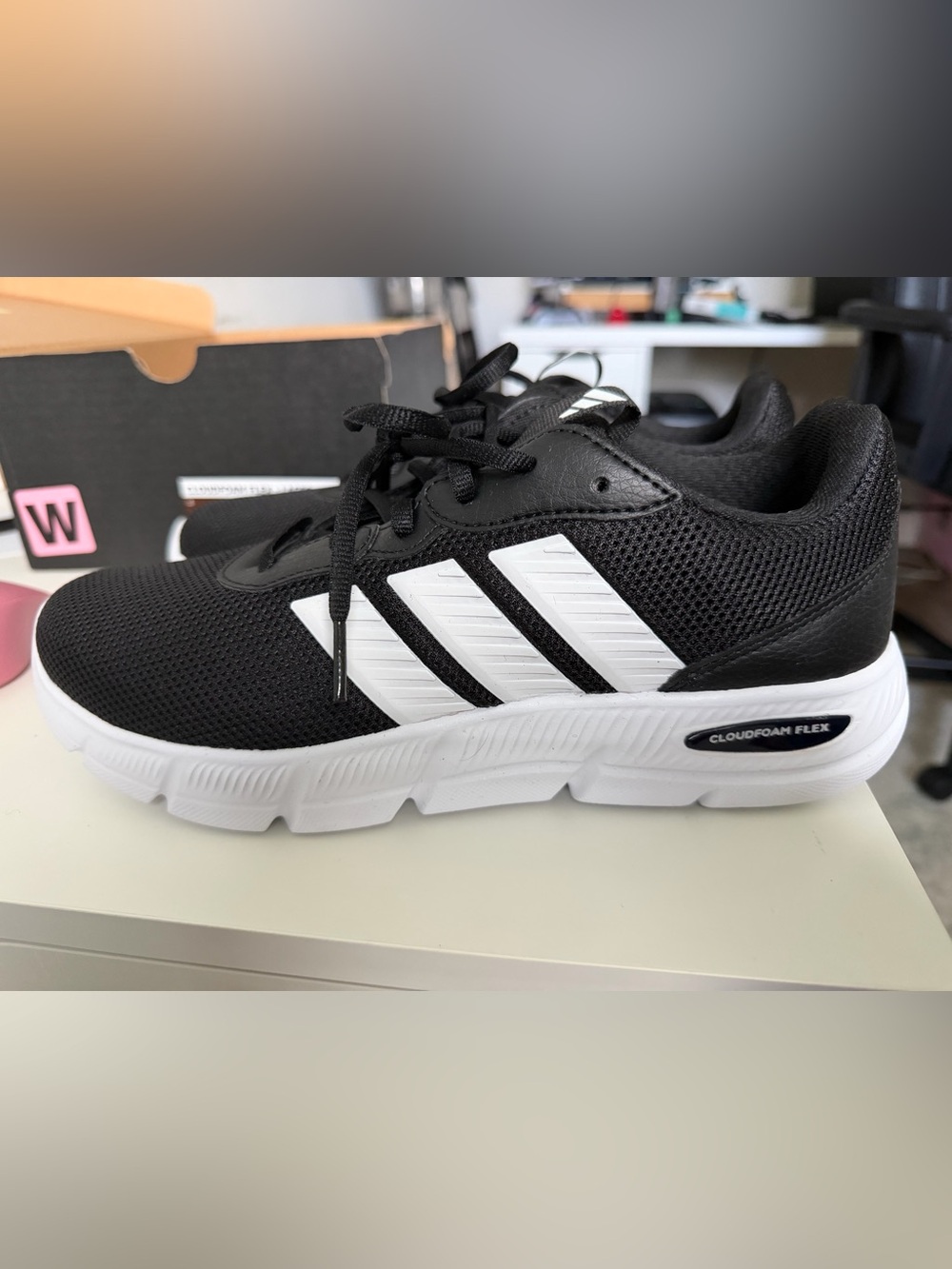 adidas women’s Black and White Athletic Trainers